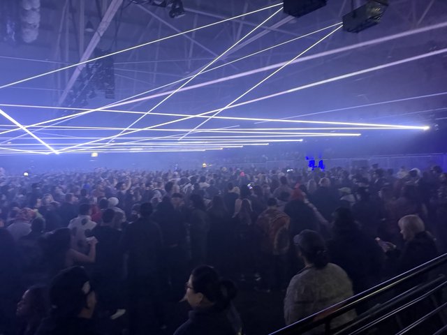 Laser Light Show at Electronic Music Concert