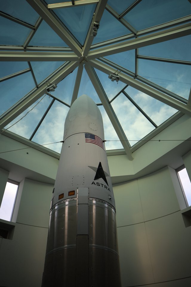 Astra Rocket Display Under Glass Skylight Structure