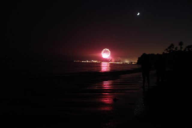 Fourth of July Fireworks by the Ocean