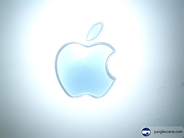 Apple Logo on a Blank Canvas