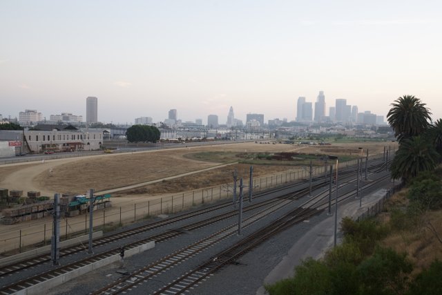 A View of the Urban Metropolis from the Train Tracks