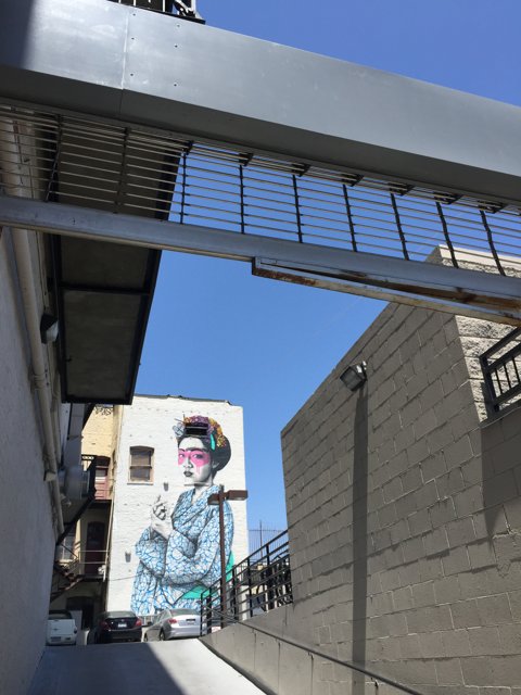 Mural Adorns the Side of Building in LA