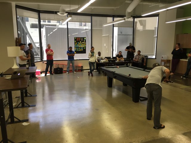 Pool game during office hours
