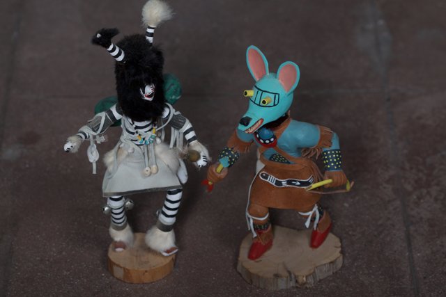 Two Native American Figurines
