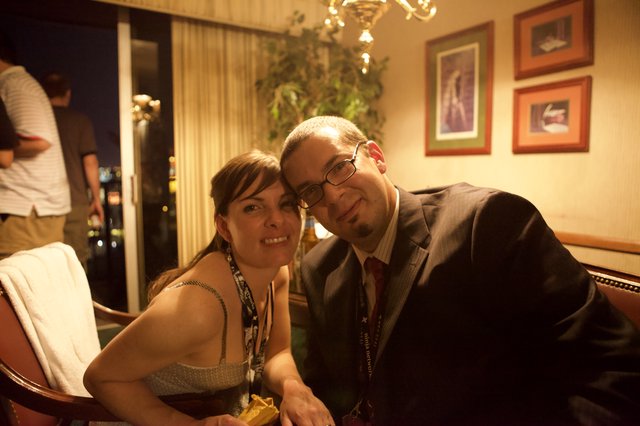 Couple Poses Together at DEF CON 17 Party