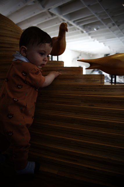 Wesley's Staircase Adventure at the Bay Area Discovery Museum
