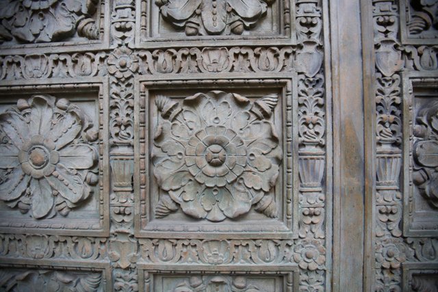 Ornate Door of a Medieval Monastery
