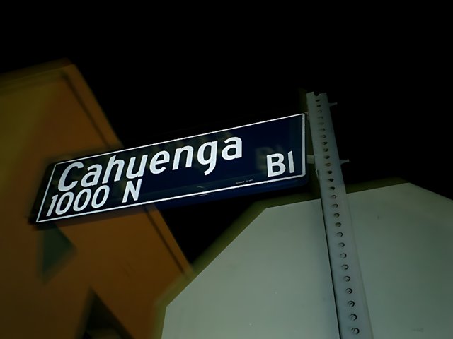 Cannega and 1000 N BL Street Sign