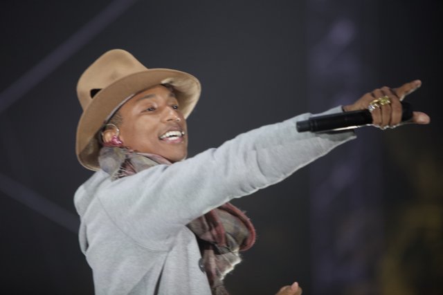 Pharrell Williams Rocks London Olympics in Cowboy Hat
