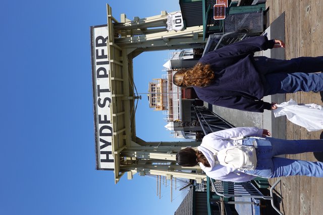 Walking Toward Hyde Street Pier Historic Ships