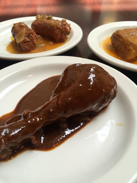 Mouth-watering Plate of Gravy and Meat