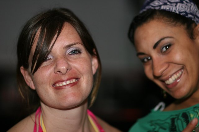 Two Smiling Women Sharing a Joyful Moment