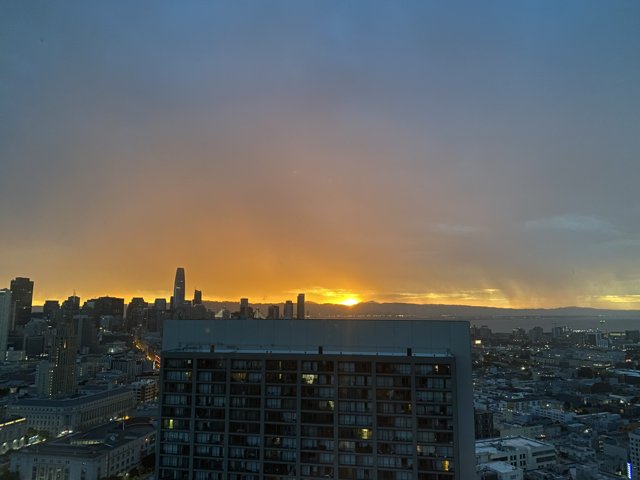 Majestic Sunset over San Francisco Skyline