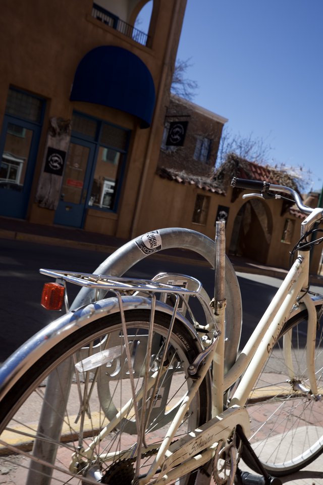 Vintage Bicycle on Santa Fe Plaza Sidewalk