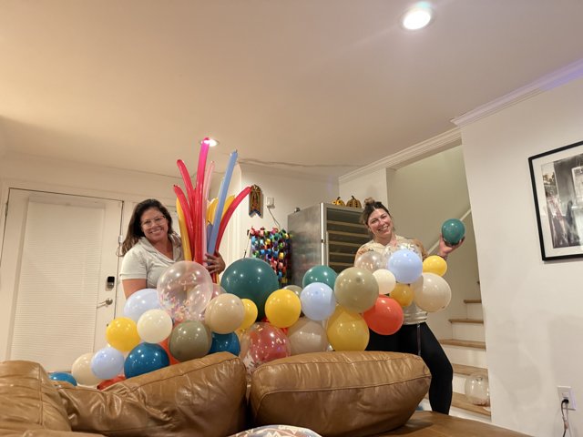 Balloon Bonanza in the Living Room