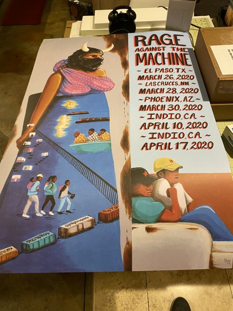 Rage Machine Poster on Display