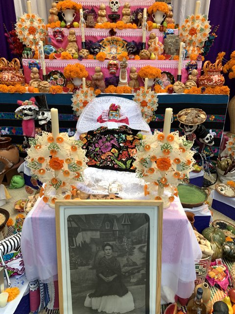 Day of the Dead Display with Frida Kahlo
