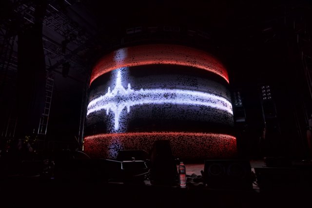Sound Wave Projection on Coachella Stage