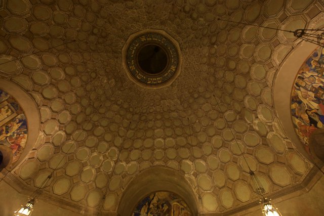 The Majestic Dome Ceiling of Wilshire Temple