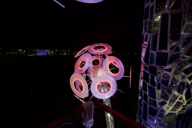 Colorful Sphere Sculpture at Coachella