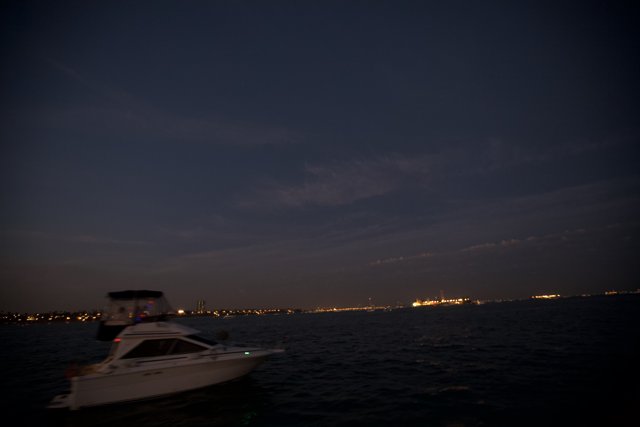 Yacht on a Night Voyage
