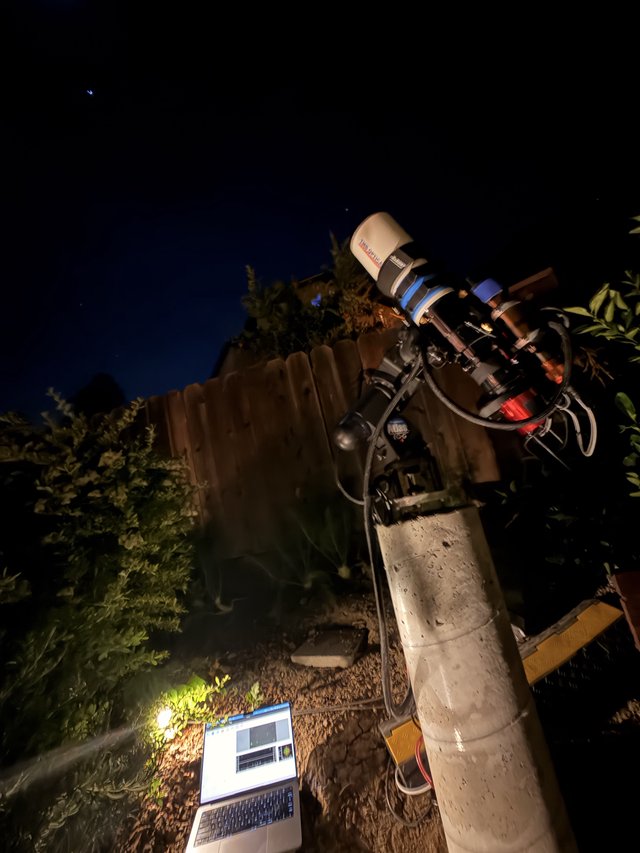 Backyard Astrophotography Setup at Twilight