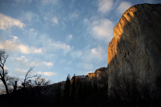 Golden Sunset Light on El Capitan, Yosemite