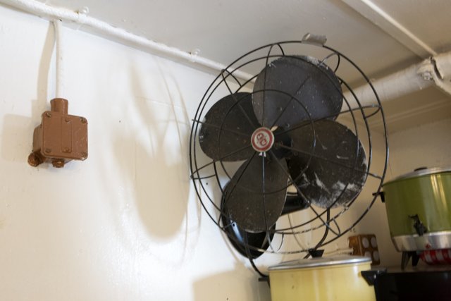 Wall-Mounted Electric Fan and Kettle