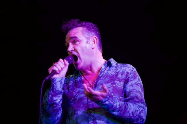 Morrissey Rocks Coachella in Purple Shirt