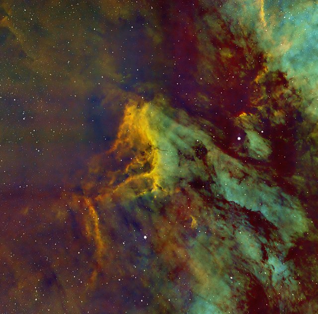 IC5070 Pelican Nebula in Narrowband SHO Palette
