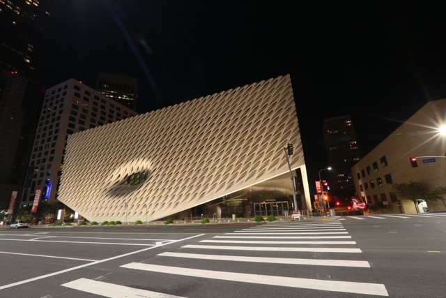 Night View of the Broad Museum in Los Angeles