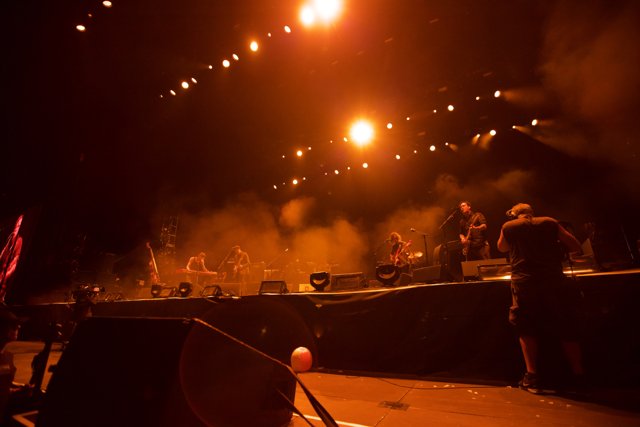 Smoke-filled Stage at Coachella Rock Concert