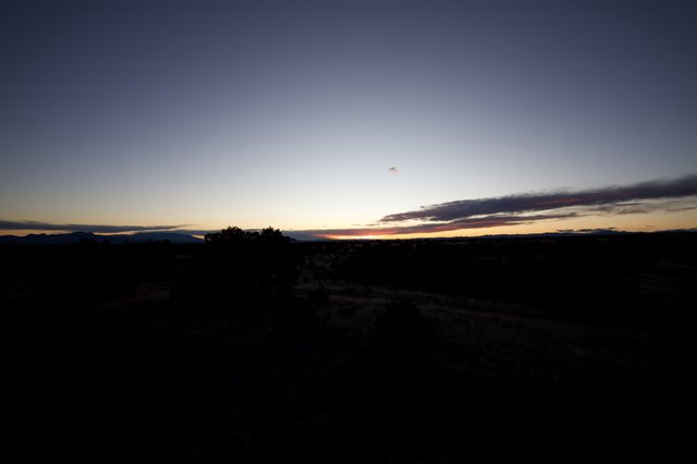 Desert Twilight Over New Mexico Landscape
