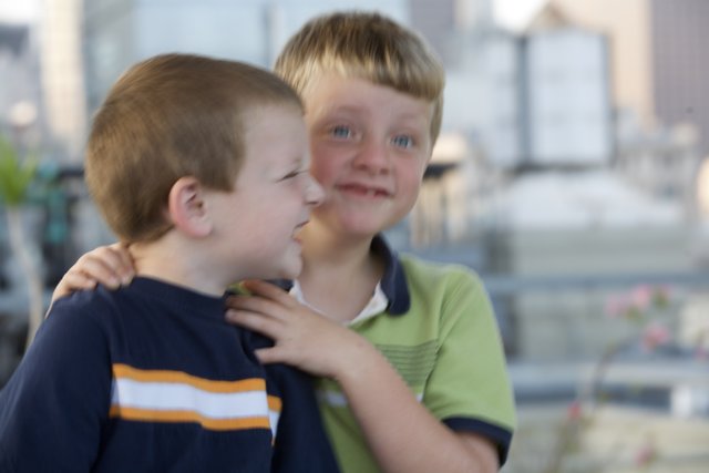 Two boys sharing a sweet bond