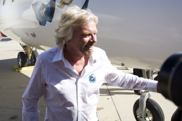 Richard Branson at the Airfield