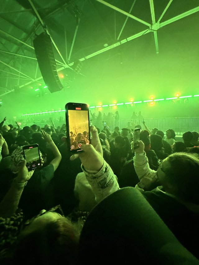 Green Laser Light Show at Electronic Music Concert