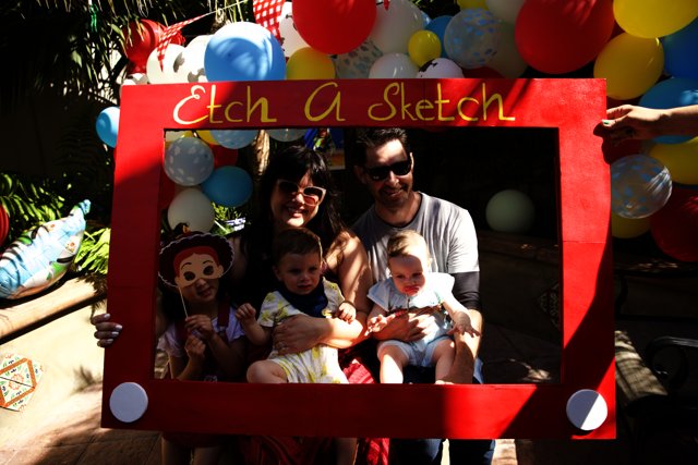 Balloon Framed Family Fun at Wesley's First Birthday Bash