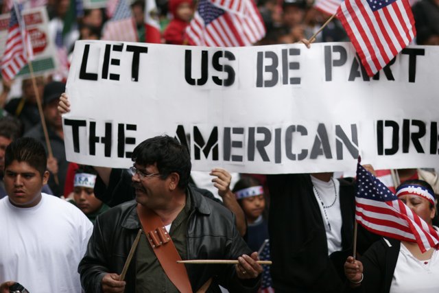Mexican Immigrants Rally for Rights at US Embassy in Mexico City
