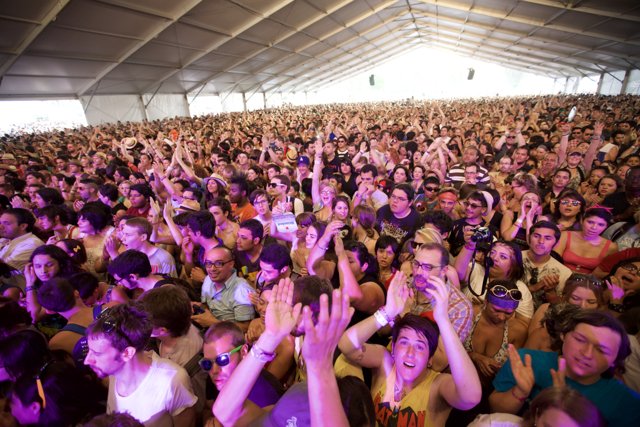 The Party Never Ends: A Vibrant Crowd at the Coachella Festival