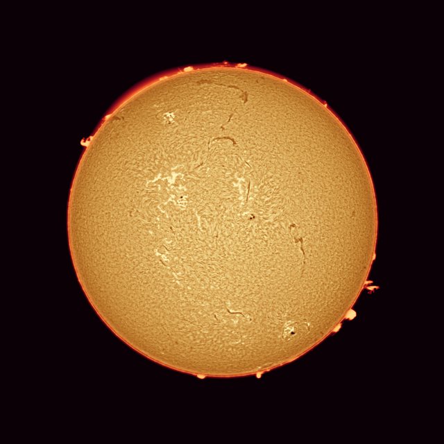 Hydrogen-Alpha Sun: Solar Chromosphere in Stunning Detail