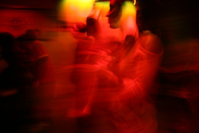 Blurred Beauty on the Dance Floor