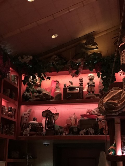 Illuminated Shelves and Beautiful Art in Disneyland Hotel's Boutique