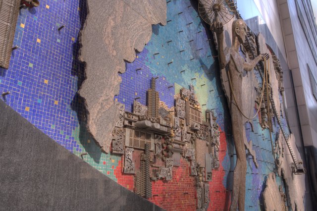 Mosaic Cityscape Wall