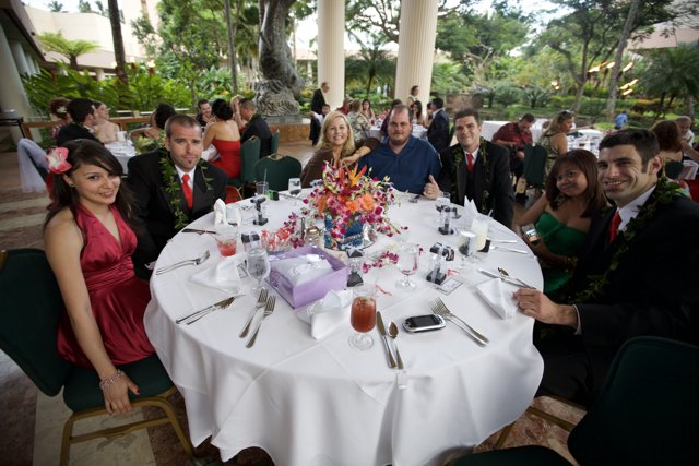 Wedding Reception at a Hawaiian Restaurant