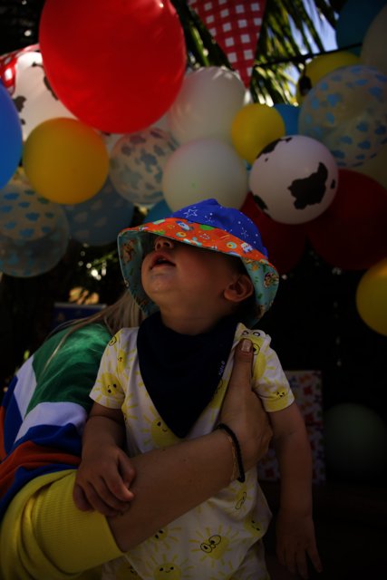 A Stylized Moment from Wesley’s First Birthday in Oxnard, 2023