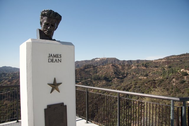 James Dean Statue on Hill