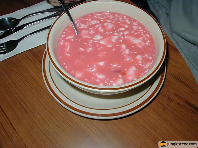 Pink Soup Bowl