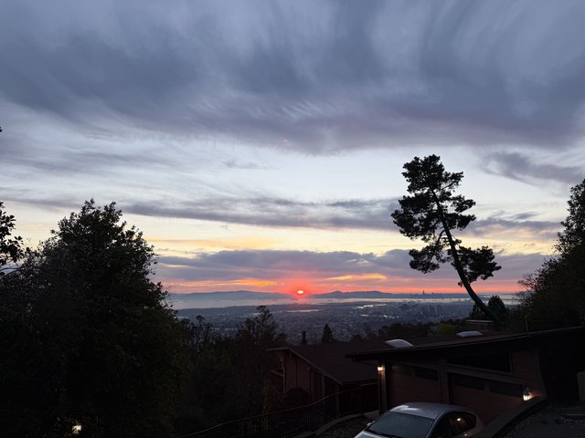 Sunset Over San Francisco Bay from Oakland Hills