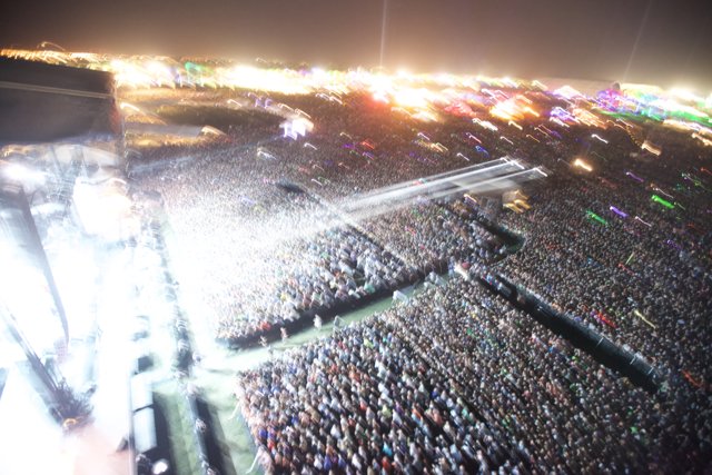 Night-Flaring Concert Crowd