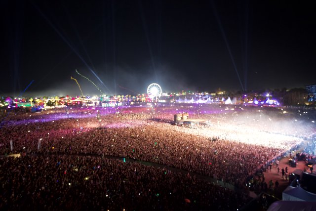 Igniting the Night: A Captivating Crowd at Coachella 2015